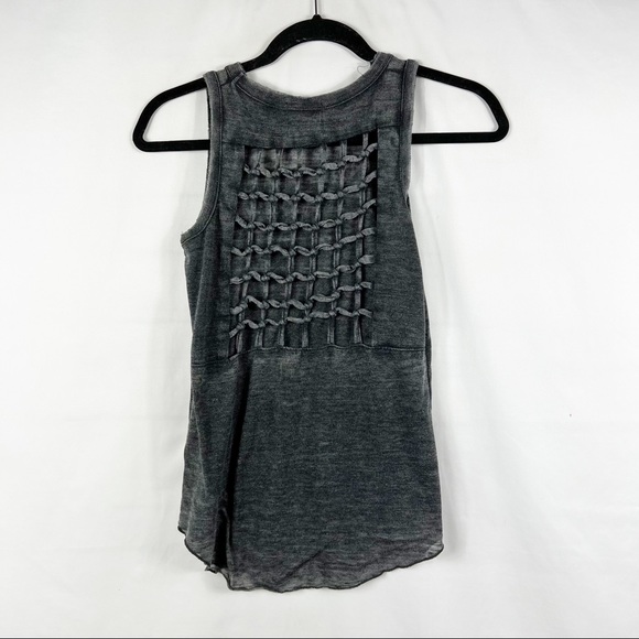 CHASER Knot Back Muscle Tee Gray in Size XS - Picture 5 of 6